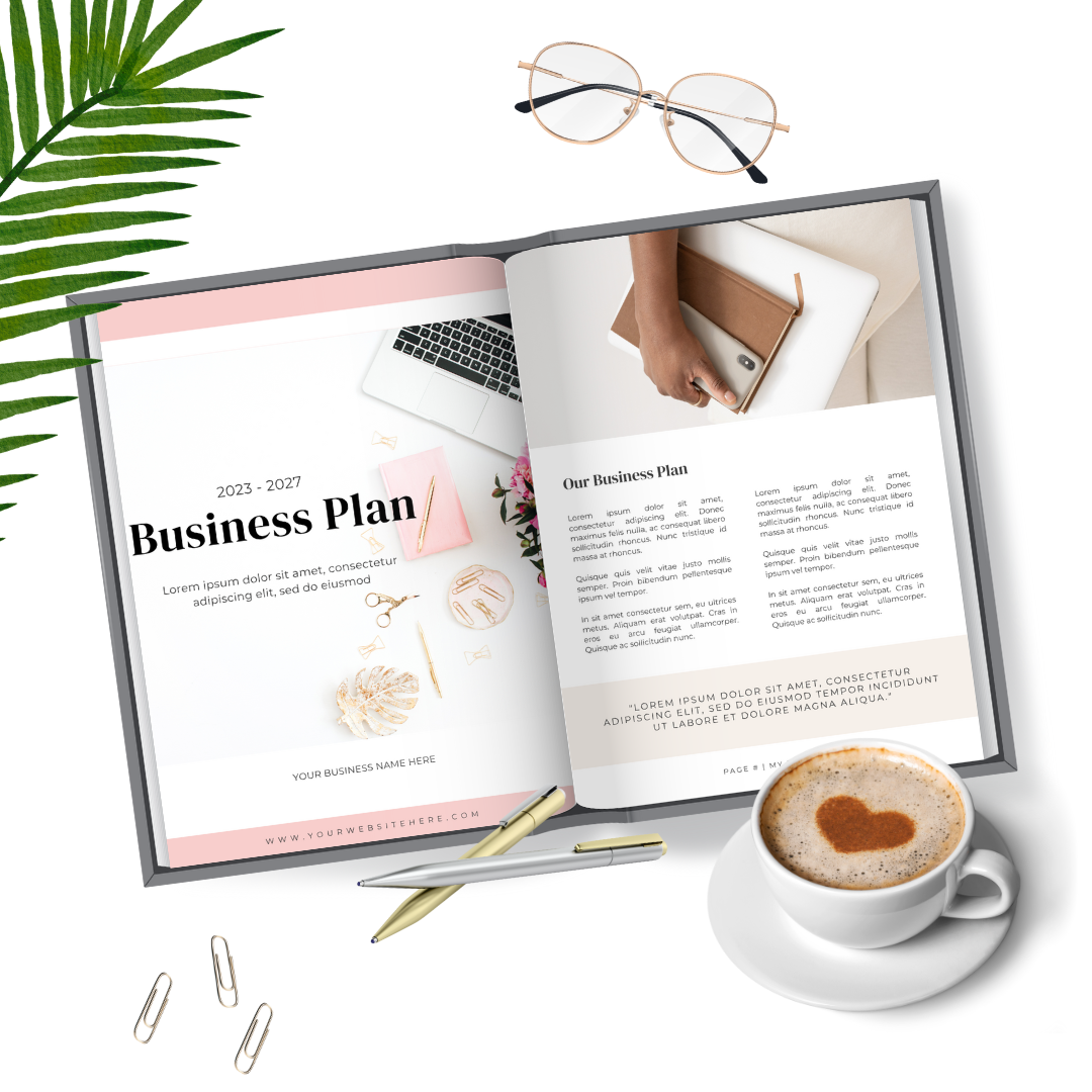 Canva  Business Plan Template - Your Blueprint for Success! with PLR rights